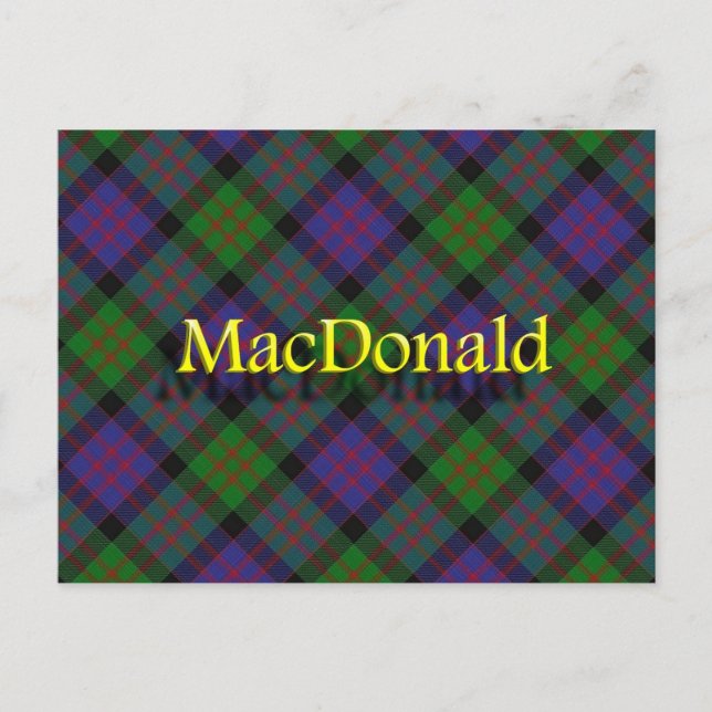 Carte Postale Clan MacDonald écossais (Devant)