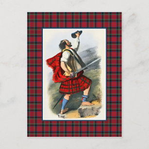 Carte Postale Clan MacDuff Vintage Illustration Tartan Frame