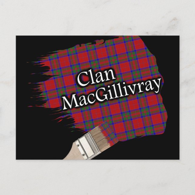 Carte Postale Clan MacGillivray Scottish Tartan Paint Brush (Devant)