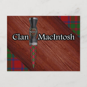 Carte Postale Clan MacIntosh Tartan Sgian Dubh Blade