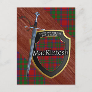 Carte Postale Clan MacKintosh Tartan Sword & Shield