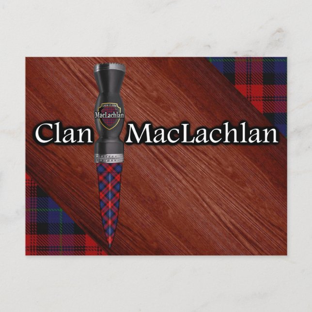 Carte Postale Clan MacLachlan Tartan Sgian Dubh Blade (Devant)