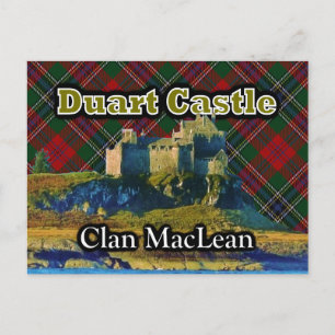 Carte Postale Clan MacLean Duart Castle Tartan Sky
