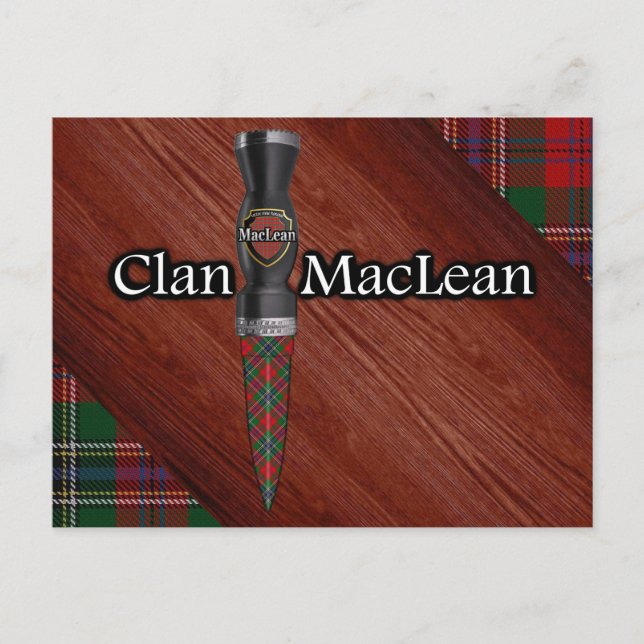 Carte Postale Clan MacLean Tartan Sgian Dubh Blade (Devant)