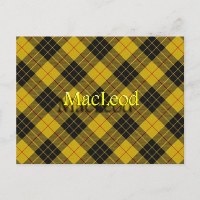 Carte Postale Clan MacLeod de Lewis Tartan (Devant)