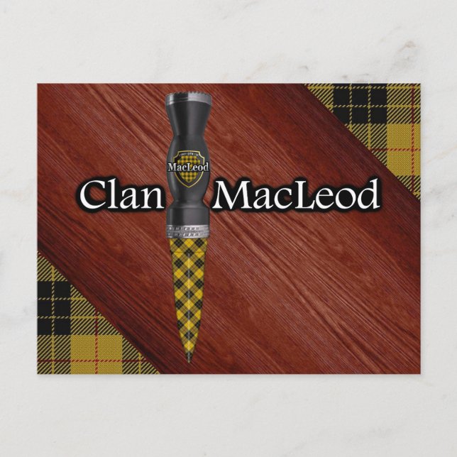 Carte Postale Clan MacLeod Tartan Sgian Dubh Blade (Devant)