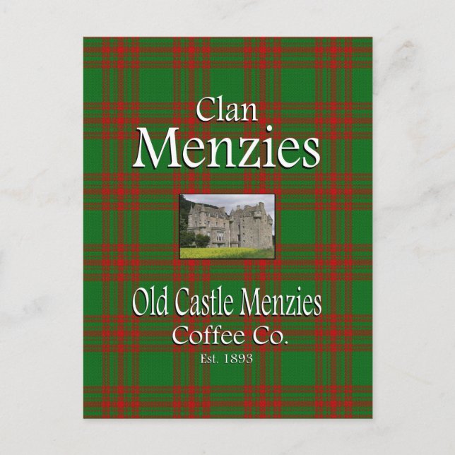 Carte Postale Clan Menzies Old Castle Menzies Coffee Co. (Devant)