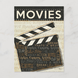 Carte Postale Clappeur de film vintage