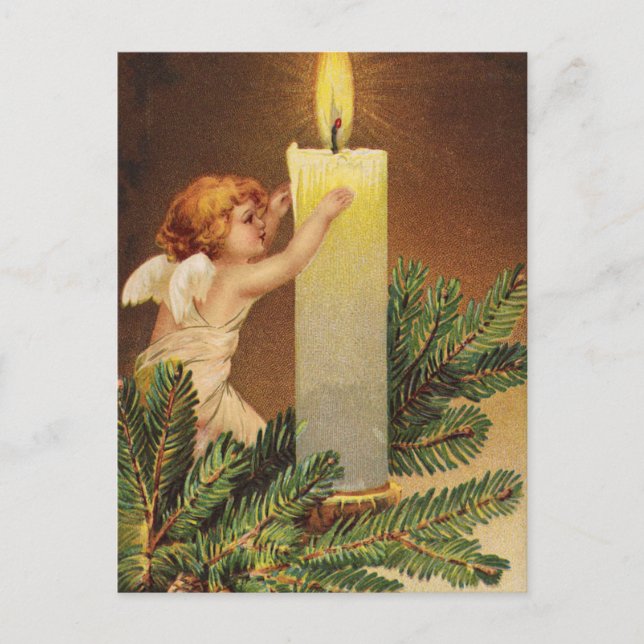 Carte Postale Clapsaddle : Angel sur Fir Twig (Devant)