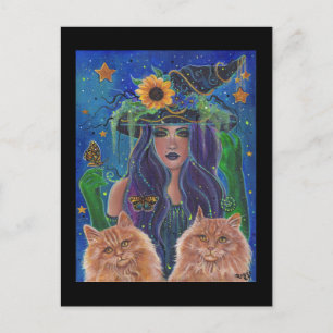 Carte Postale Clara Halloween sorcière par Renee L. Lavoie