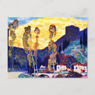 Carte Postale Clarence Gagnon art, Soirée, Sienne