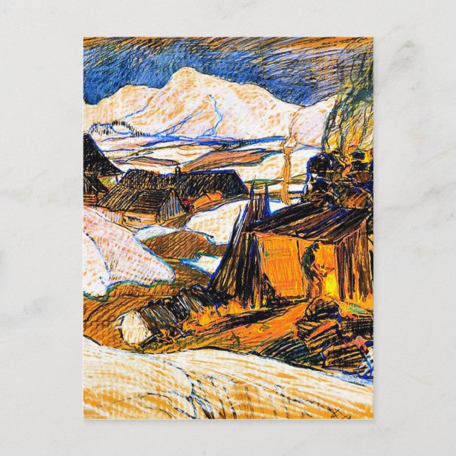 Carte Postale Clarence Gagnon, Lime Kiln, Baie-Saint-Paul (Devant)