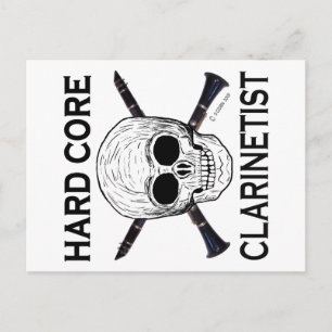 Carte Postale Clarinetiste à noyau dur