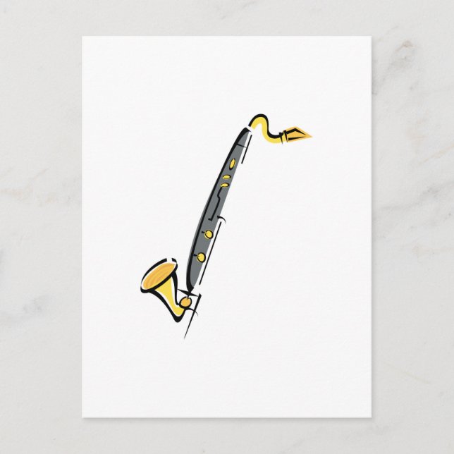 Carte Postale Clarinette basse (Devant)