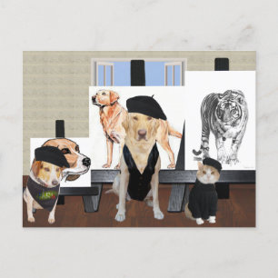 Carte Postale Classe d'art pour animaux de compagnie personnalis