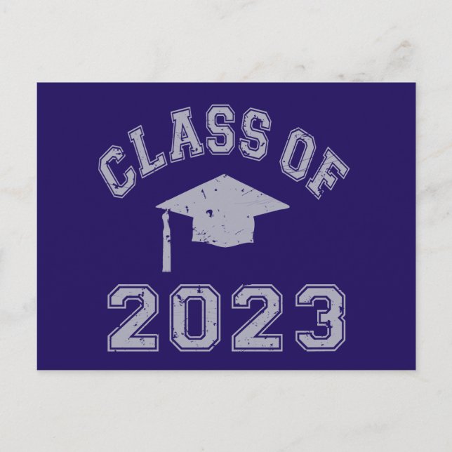 Carte Postale Classe De 2023 Graduation - Grey 2 (Devant)