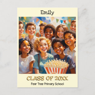 Carte Postale Classe de fin d'études primaires de l'enfant 