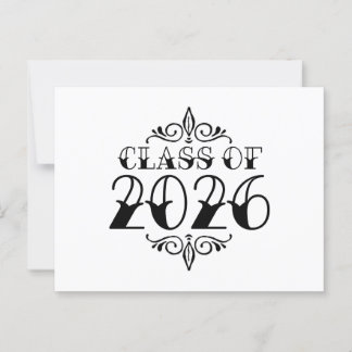 Carte Postale Classe de style tatouage de 2026 Graduation