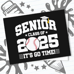 Carte Postale Classe d'équipe de baseball de 2025 Graduation Sen