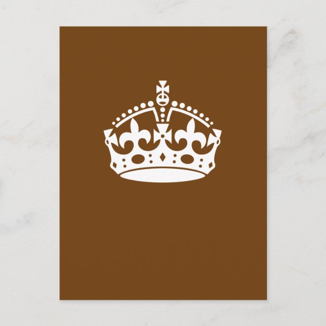Carte Postale Classic Conserver Couronne calme sur Chocolat Brow (Devant)