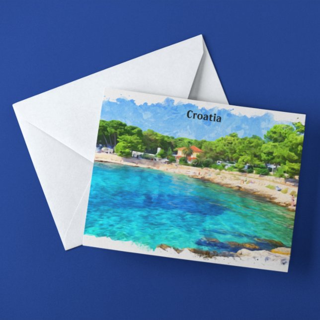 Carte Postale Classic Croatie Adria Côté Paysage (croatia adria coast postcard)