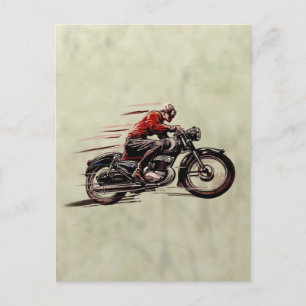 CARTE POSTALE CLASSIC RACING MOTORCYCLE.
