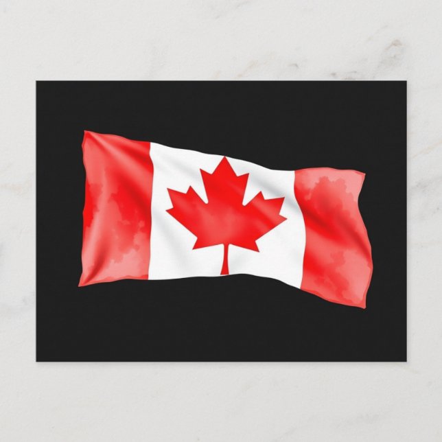 Carte postale classique du drapeau du Canada (Devant)