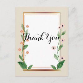 Carte Postale Classique & Élégant Sophistiqué Merci