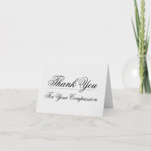 Carte Postale Classique "Merci Pour Votre Compassi