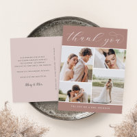 Classique quatre | Merci de Mariage multiphoto