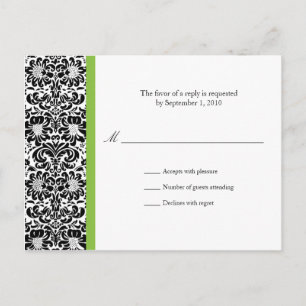 Carte postale classique RSVP Damask