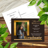 Classy Elegant Gold Texte Gradué 1 Photo Brown