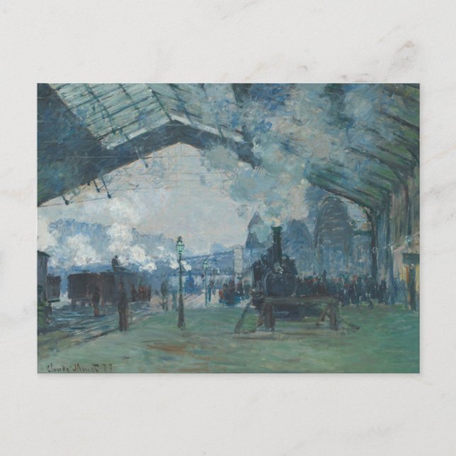 Carte Postale Claude Monet - Arrivée du train de Normandie (Devant)