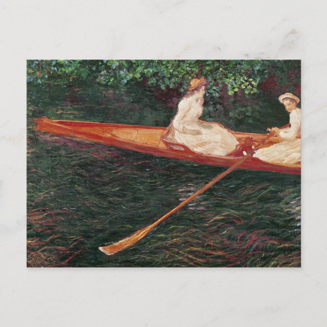 Carte Postale Claude Monet | Bateau sur la rivière Epte (Devant)