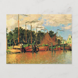 Carte Postale Claude Monet, Bateaux à Zaandam,