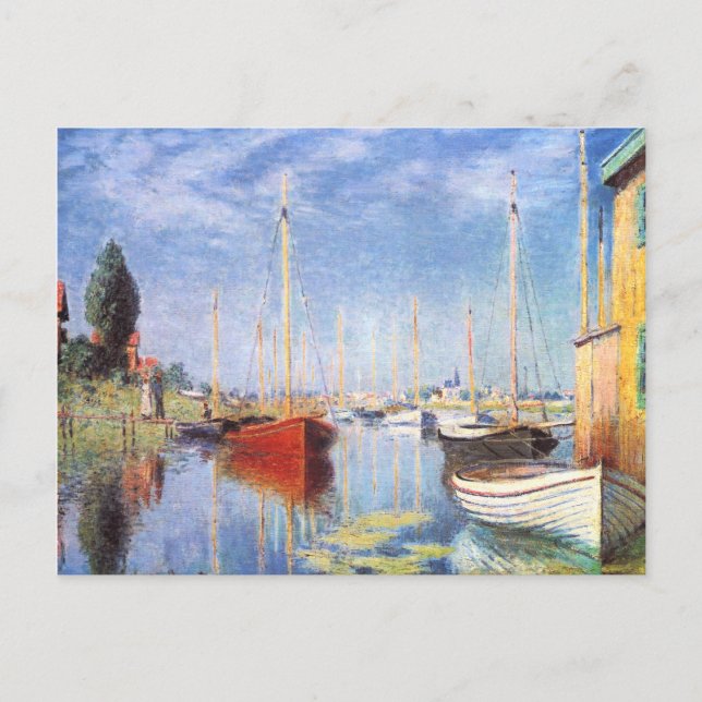 Carte Postale Claude Monet : Bateaux de plaisance à Argenteuil (Devant)