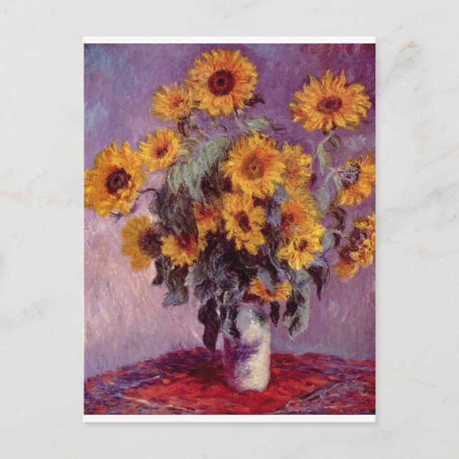 Carte Postale Claude Monet Bouquet de tournesols (Devant)