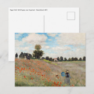 Carte Postale Claude Monet - Champ de pavot