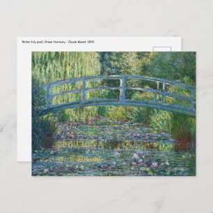 Carte Postale Claude Monet - Eau Lily étang, Harmonie verte