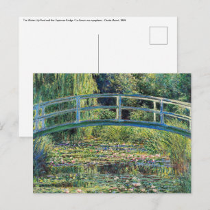 Carte Postale Claude Monet - Etang Lily et Pont Japonais