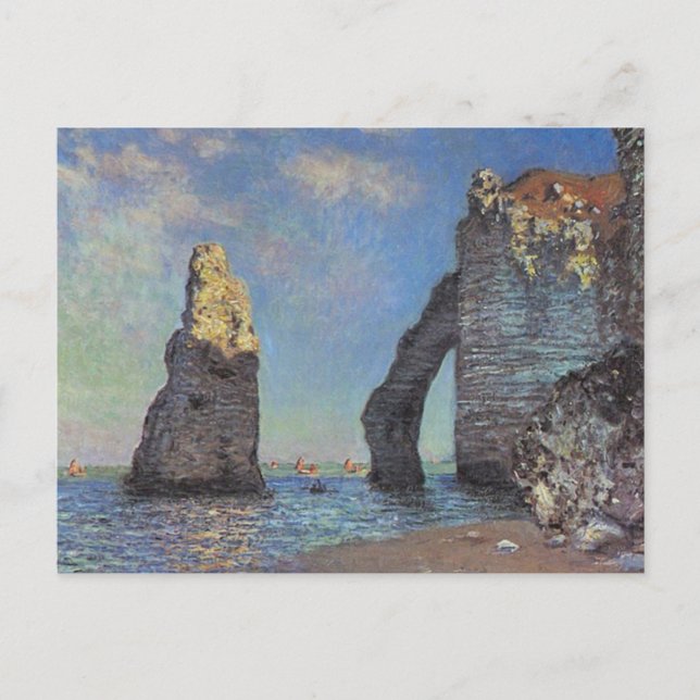 Carte Postale Claude Monet - Falaises à Etretat (Devant)