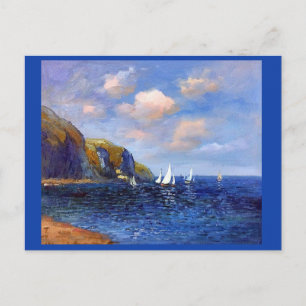 Carte Postale Claude Monet, Falaises Et Voiliers À Pourville