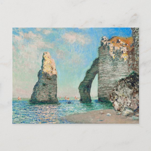 Carte Postale Claude Monet - Falaises Étretat (Devant)