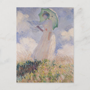 Carte Postale Claude Monet   Femme avec parasol tourné à gauche