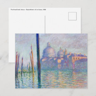 Carte Postale Claude Monet - Grand Canal, Venise