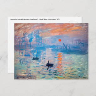 Carte Postale Claude Monet - Impression, lever de soleil