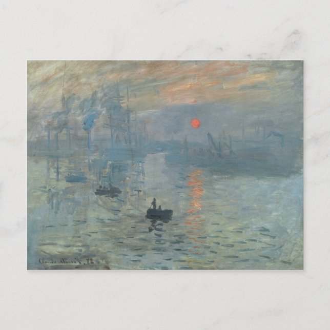 Carte Postale Claude Monet, Impression, soleil levant (Devant)