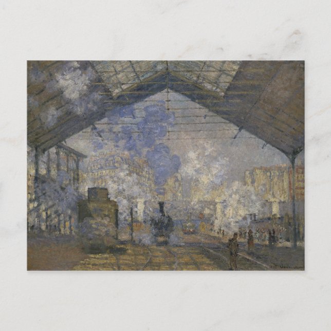 Carte Postale Claude Monet - La gare Saint-Lazare (Devant)