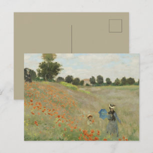 Carte Postale Claude Monet Le Champ de coquelicots près d'Argent