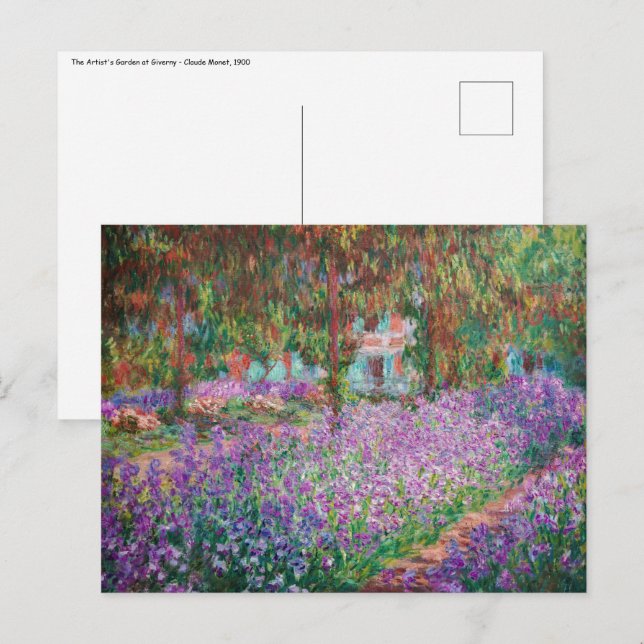 Carte Postale Claude Monet - Le jardin de l'artiste à Giverny (Devant / Derrière)